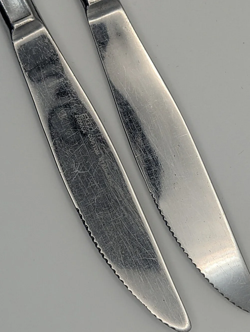 Ekco Eterna Padua Custom Stainless Japan Dinner Knives Set of 2 |  1 of 2 | MCM